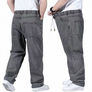 10xl Oversized Baggy Jeans Mens Cott Denim Pants Men Clothing Streetwear Breathable Loose Trousers Elastic Waist Casual Jeans D0rU#