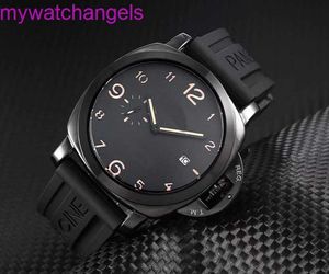 새로 팬 스테인레스 스틸 손목 시계를위한 2024 New Mens 시계 모든 다이얼 작업 쿼츠 시계 최고의 고급 브랜드 남성 패션 블랙 가죽 스트랩 pan09p 로고