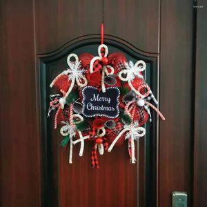 Dekorativa blommor år korridor dörrhängare festlig vinterdekor julkrans snöflinga girland röda bär kluster för år