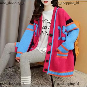Kvinnors tröjor Designer Classic Color Matching Women Fashion Simple Casure Cardigans Wool Kit Kvinnlig Pluz Size City Coat Pockets Tryck Lazy Clothing ECE