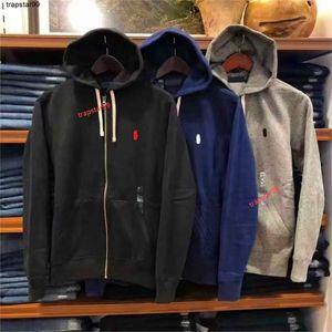 Heta försäljning män polo hoodie högkvalitativ bomullsweatshirt höst vinter avslappnad med en huva sportjacka mäns hoodies