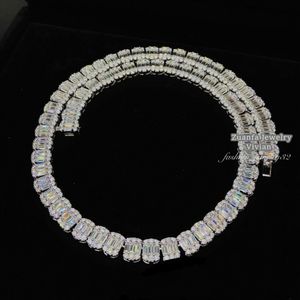 8.5mm Width Hip Hop Bling Jewelry Buss Down Vvs Moissanite Diamond Tennis Chain Women Necklace