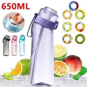 Garrafas de água 650 ml de aroma de frutas de ar com pods de sabor com pod Tritan Sports Up Averdoor Fitness Sport Cup Saltaw