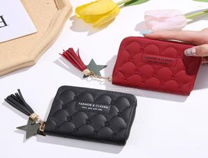 Wallets Fashion Short Women Tassel Zipper Wallet Small Cute Female Pu Leather Coin Money Purse Clutch Bag Clip ID Holder2135112