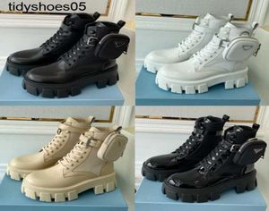 New Designer Men Women Boots Monolith shiny Detachable Nylon Pouch Combat Shoes nylon Hailf Outdoor Thick Bottom Midlength Boot 32208716