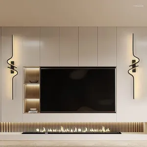 Lampada a muro moderna semplice striscia creativa a led camera da letto comodino soggiorno divano di divano tv sfondo