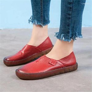 Casual Shoes Zxryxgs Soft Cowhide äkta läderkvinnor Flat 2024 Stor storlek Spring Loafers Comfort Sole Flats