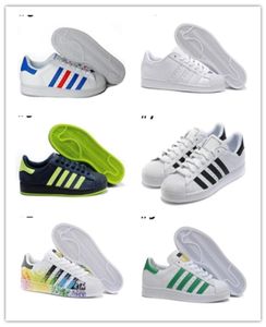 Ginaler Superstar White Hologram Iridescent Junior Superstars 80s Pride Sneakers Super Star Women Men Sport Casual Shoes 38080083