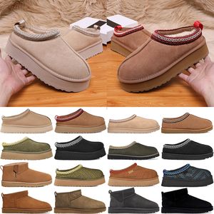 Designer Snow Boots Australia Mini Platform Boot Womens Tazz Slippers Tasman Slip-on Slides Winter Warm Booties Wool Suede Fur Sheep Skin Shoes Ankle Bootes Size 35-44