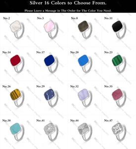 Designer Ring for Women Silver Rings Inlay Mother-of-Pearl / Agate / Chalcedony Gold-Plated Never Fading Non-Allergic, 48 Colors, Store/21417581