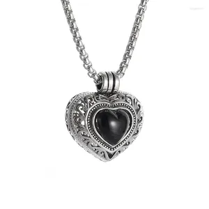 Pendant Necklaces Romantic Heart Shape Gawu Box Open Po Copper Necklace Anniversary Jewelry Birthday Gift For Women