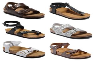 Yara Paris Sliders Herrkvinnor Luxur Designer Cork Slippers Summer Beach Sandals Ladies Flip Flops Loafers Black White Pink Slide1255768