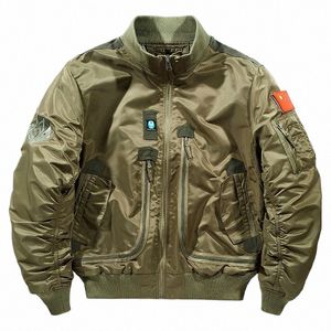 waterproof Bomber Jacket Men Outdoor Military Multi-pocket MA-1 Windbreaker Coats Male Baseball Tactical Jackets Jaqueta Autumn q7I9#