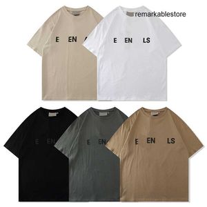 Męskie koszulki 24ss Designer Tide T koszule klatka piersiowa laminowany nadruk krótki rękaw High Street luźne obfite koszulka 100% czyste bawełniane topy dla mężczyzn i kobiet