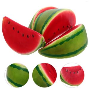 Party -Dekoration gefälschte Wassermelonscheiben -Obst -Stütze künstliche Desktop Kitchen Lebensmittel