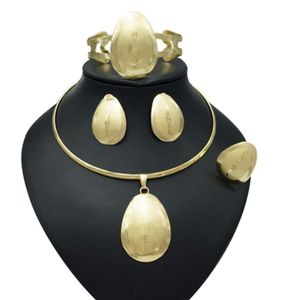 Yulaili son güzel marka takı bayan kolye küpe bileklik yüzüğü 24k altın kaplama takı setleri bütün4720350