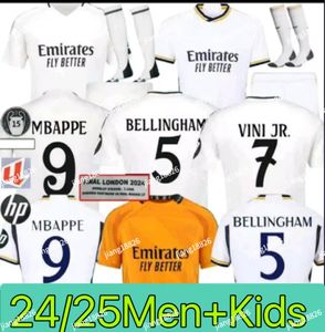 2024 2025 Real Madrids Soccer Jerseys Fans الإصدار 24 25 KIT MODRIC CAMISETA VINI JR MBAPPE Tchouameni Madrides STIRT STERS KIDS