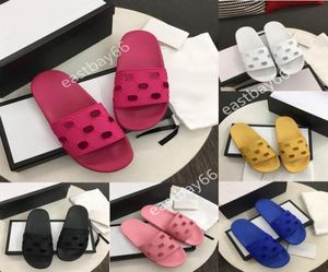 Najnowsze puste kapcie gumowe podeszwy kapcie plażowe letnie moda mężczyźni na świeżym powietrzu damskie sandały swobodne sandały luksusowe skórzane domowe spacery sho9901605