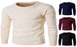 Grube dzianinowe męskie Załoga Zimowa szyja długi rękaw ciepły sweter dla mężczyzn Pullover European Slim Men ciepłe swetry J1610126595686