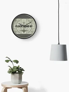 Wall Clocks Please Stand By Clock Easy To Read Mounted With Silent For Home Decor