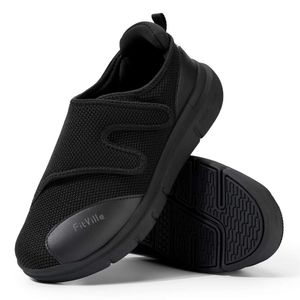 Fitville Diabetic Men Shoes Casual Extra Walking para pés inchados Ortopédico Ajustável com ARCH Support Cushioning