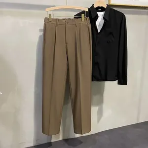 Men's Suits Khaki Office Work Business Trousers For Men Social Tailoring Man Pants Clothes Offer Clothing High Quality