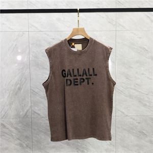 men's gallerydept tank tops tshirt sleeveless t shirt designer letters printed sexy off shoulder vest summer casual mens clothing loose breathable gym fitness