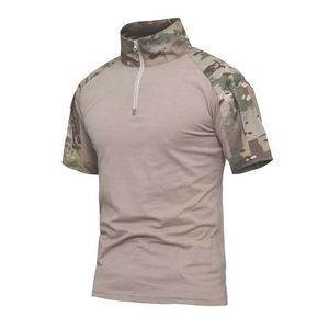 Camisetas táticas homens de verão Exército camiseta tática de manga curta Camuflagem militar camisetas de algodão camisetas de paintball camping para caminhada 2461406
