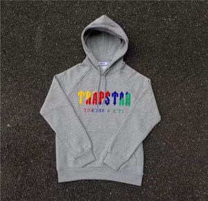 hoodie full tracksuit rainbow towel embroidery decoding hooded sportswear men and women sportswear suit zipper trousers S7454837