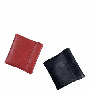 pu Leather Coin Purse Women Men Small Mini Short Wallet Bag Mey Change Key Earbuds Travel Credit Card Holder for Kids Girl v3ww#