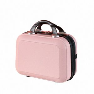 large Capacity ABS Mini Portable Makeup Storage Bag Mini Portable Suitcase Boarding Lage Travel Organizer Case for Female L13t#