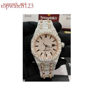 Best Price 41mm Automatic Movement Stainless Steel Iced Out Hip Hop VVS Moissanite Watches For Man Woman