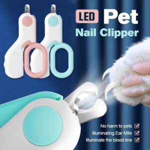 Grooming Professional Pet Nail Clipper LED Light Pet Nail Clipper Claw Grooming Scissors for Cats Small Dogs Scissors Cat Accessories