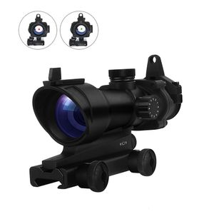 1X32 ACOG Tactical Sight Optical Compact Riflescope Red Dot Hunting Scopes Fit 20Mm Rail