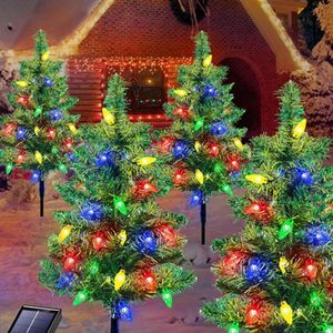 20 solar powered Christmas tree lights LED lawn lights holiday decorations Christmas gardens courtyards terraces lawn decorations 241023