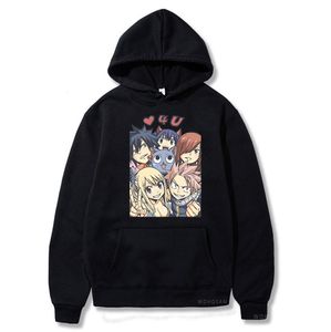 Erkek Hoodies Sweatshirts Peri Kuyruk Natsu Anime Karakter Özel Japon Manga Sonbahar Polar Rahat Sokak Giyim Sıradan Erkekler Kadınlar 230831