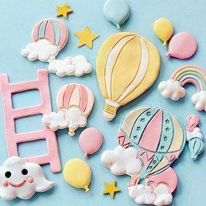 Baking Moulds 4 Designs/Set Cloud Air Balloon Silicone Mold Fondant Cake Decorating Molds Chocolate Gumpaste DIY Decoration Tools