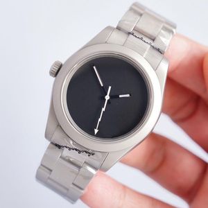 Klockor i rostfritt fällbart spännebeläggning Anti-Fingerprint Armband Case Steel Sapphire Men's Waterproof Mechanical Watch Watch GOL VNPM