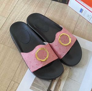 Sandaler designer glider kvinnor herr tofflor par platt skor ins sommar strand storm original privat film äkta läder yttersula #35-44