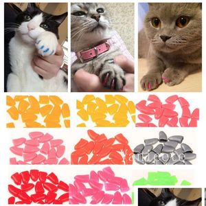 Katzenpflegezubehör Sile Cats Nail Wrap Kitty Nail-Caps Kitten Paw Claw Protector Anti-Scratch Cat-Nail Er T9I002234 Drop Delivery Dhx9O