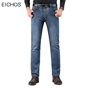 Mens Jeans markası yüksek kaliteli pamuk retro adam kot pantolon nostalji tarzı düz ince sıradan erkek denim tulum bahar yaz pant268y