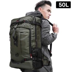 Mochila saco 50l impermeável mochila de viagem homens mulheres multifuncionais 17.3 laptop mochilas masculino saco de bagagem ao ar livre mochilas melhor qualidade 230223