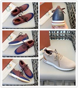 Loropiana Men Shoes Walk Charms Suede Loafers Moccasins Knit Speed ​​Sneaker Casual Flats Women Luxury Designers Dress Shoe Factory Factorwear 38-46