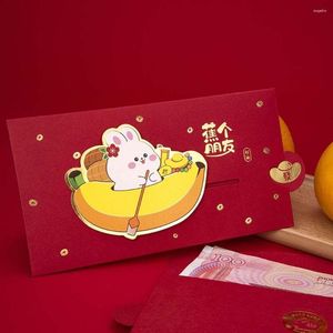 Present Wrap Chinese Year Packout Red Envelope Paper EnuLLes Packet 2023 Pengar Packing Bag
