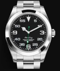 الرجال مشاهدة Air King Series 40mm sapphire Mirror Master 116900 Automatic Mechanical Movementwatches Hights Justy Explorer Watchless Steelband