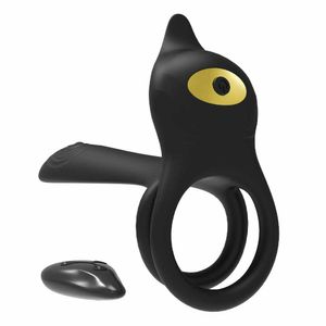 10 Frekvens penis ring kuk vibrator sex leksak för par män trådlös fjärrkontroll cockring vaginal stimulator massager