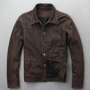 Мужская кожаная искусственная высококачественная роскошная марка 2023 г. настоящая DHL Brand Clothing Mens Casual Vintage Pakistan Leather Jacket Man Jacke 230831