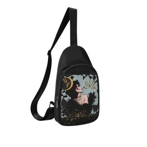 DIY niestandardowe męskie torby na piersi damskie torby na ramię w klatce piersiowej czarne cudowne produkcja spersonalizowanych ekskluzywnych darów