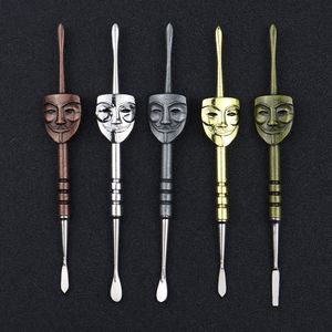 smoke shop smoke accessory smoking kit Tobacco cream spoon mask smiling face digging cigarette oil double headed bucket spoon bongs dab