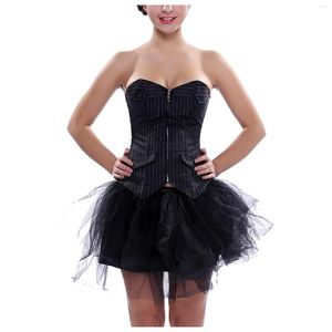 Men's Body Shapers Lace Underwear Corset Stripe Underbust Up Zipper Control Shapewear Women Slimming Back Tummy Worst Behavior Bodysuit Long